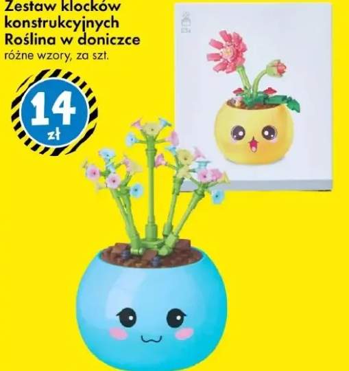 Zestaw klocków konstrukcyjnych Roślina w doniczce różne wzory