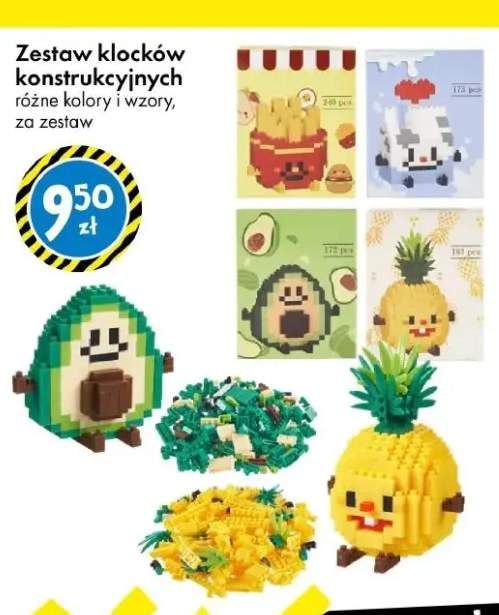 Zestaw klocków konstrukcyjnych różne kolory i wzory