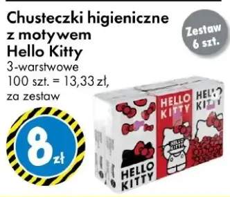 Chusteczki higieniczne z motywem Hello Kitty 3-warstwowe, 100 szt. = 13,33 zł