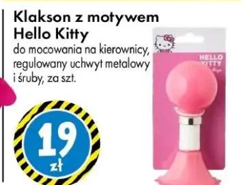 Klakson z motywem Hello Kitty do mocowania na kierownicę, regulowany uchwyt metalowy i śruby