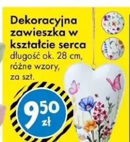 Dekoracyjna zawieszka w kształcie serca długość ok. 28 cm, różne wzory