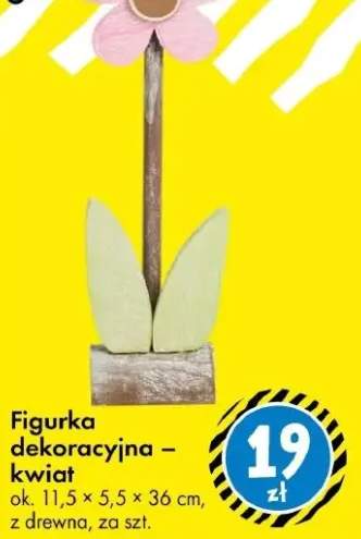Figurka dekoracyjna – kwiat ok. 11,5 × 5,5 × 36 cm, z drewna