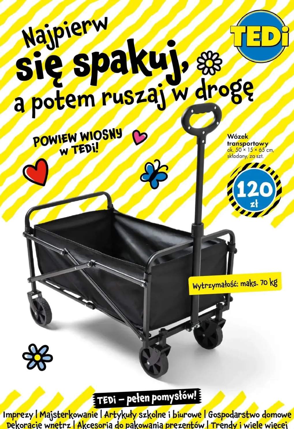 Wózek transportowy składany
