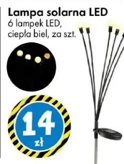 Lampa solarna LED 6 lampek LED ciepła biel