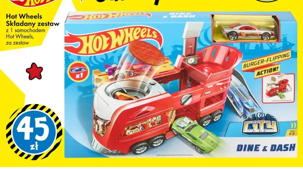 Składany zestaw z 1 samochodem Hot Wheels