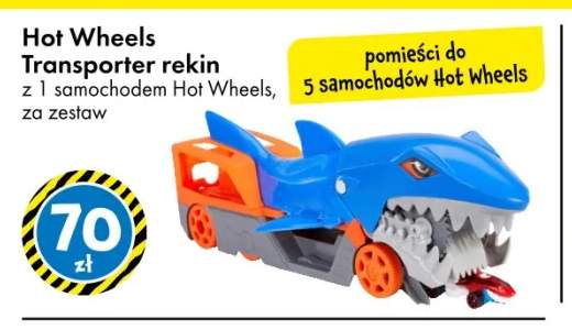 Transporter rekin z 1 samochodem Hot Wheels