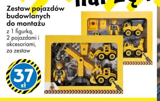 Zestaw pojazdów budowlanych do montażu