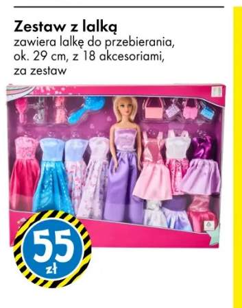 Zestaw z lalką do przebierania ok. 29 cm z 18 akcesoriami