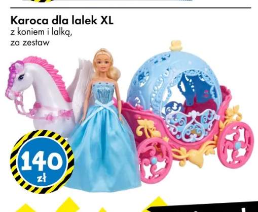 Karoca dla lalek XL z koniem i lalką