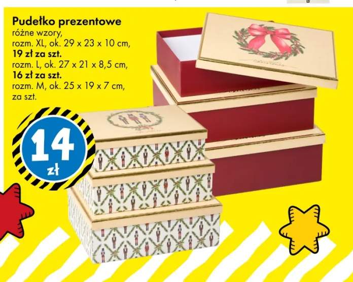 Pudełko prezentowe M 25x19x7 cm +2 warianty